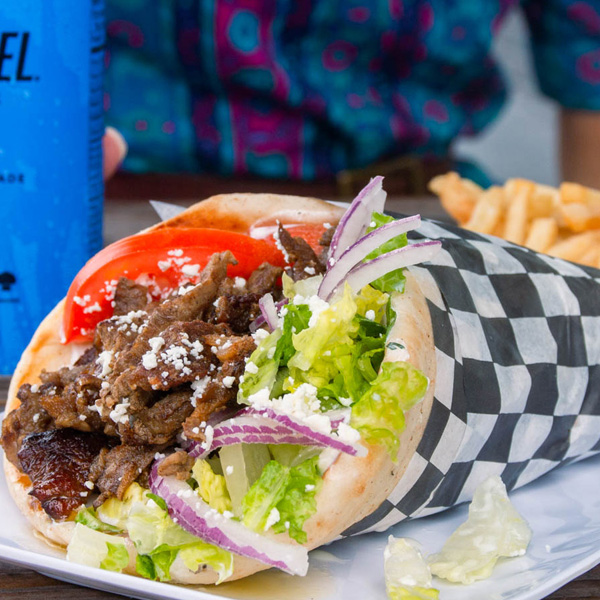 a sandwich wrapped in a wrapper