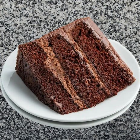 a plate of chocolate cake