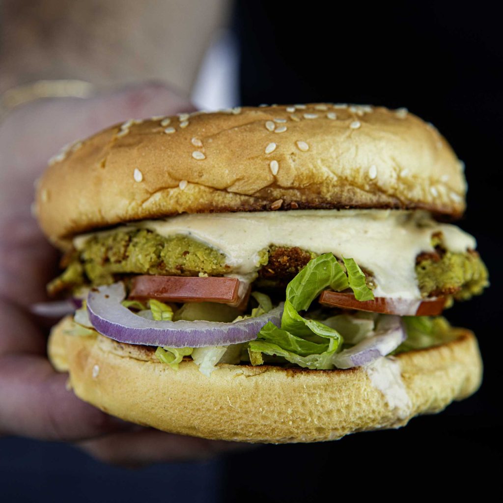 vegan burger in fort pierce treasure coast florida falafel burger at swift grill